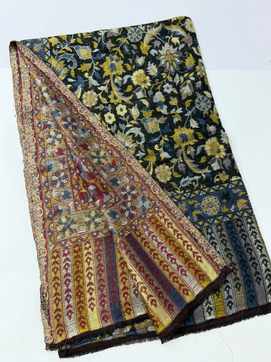 Kani Shawl Reversible 2 Sides useable | Made in Kashmir Pashmina Toosh Shawl
