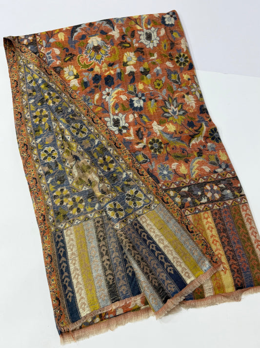 Kani Shawl Reversible 2 Sides useable | Made in Kashmir Pashmina Toosh Shawl
