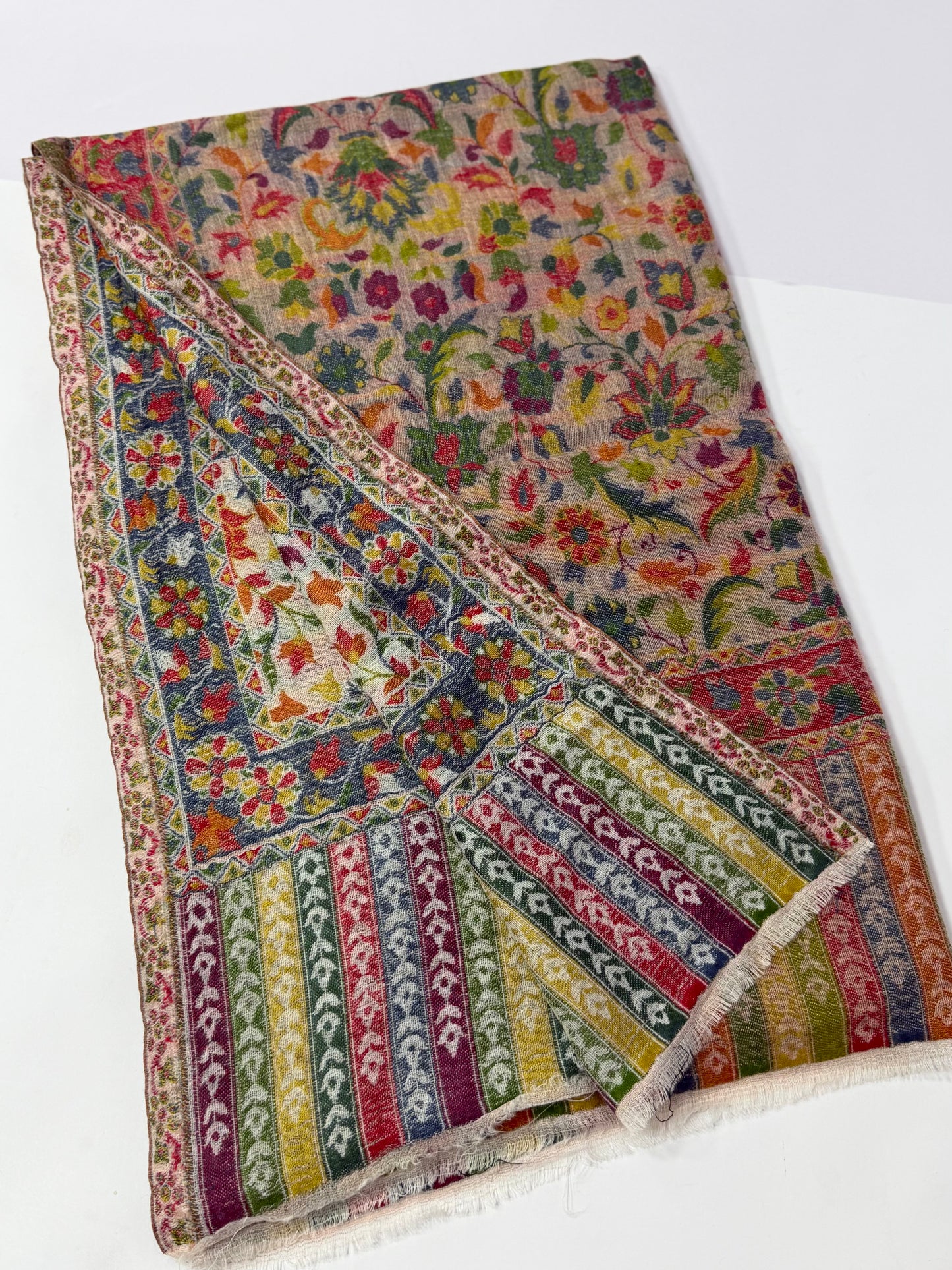Kani Shawl Reversible 2 Sides useable | Made in Kashmir Pashmina Toosh Shawl