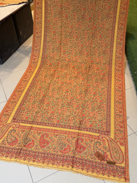 Sky Cashmere Full Size Kani Shawl | Mustard