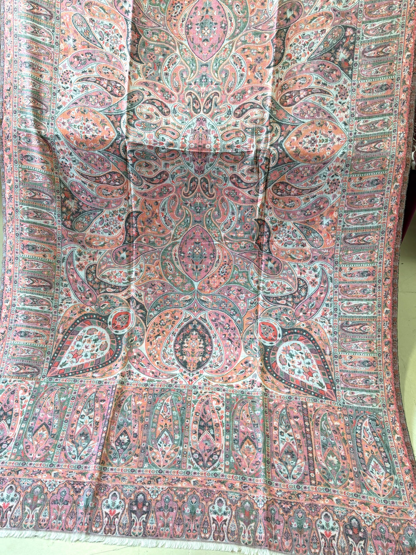 Kani Shawl Qalamkar Design Weaved Jamawar Toosh Shawl Made in Kashmir Full Size Shawl Perfect Gift