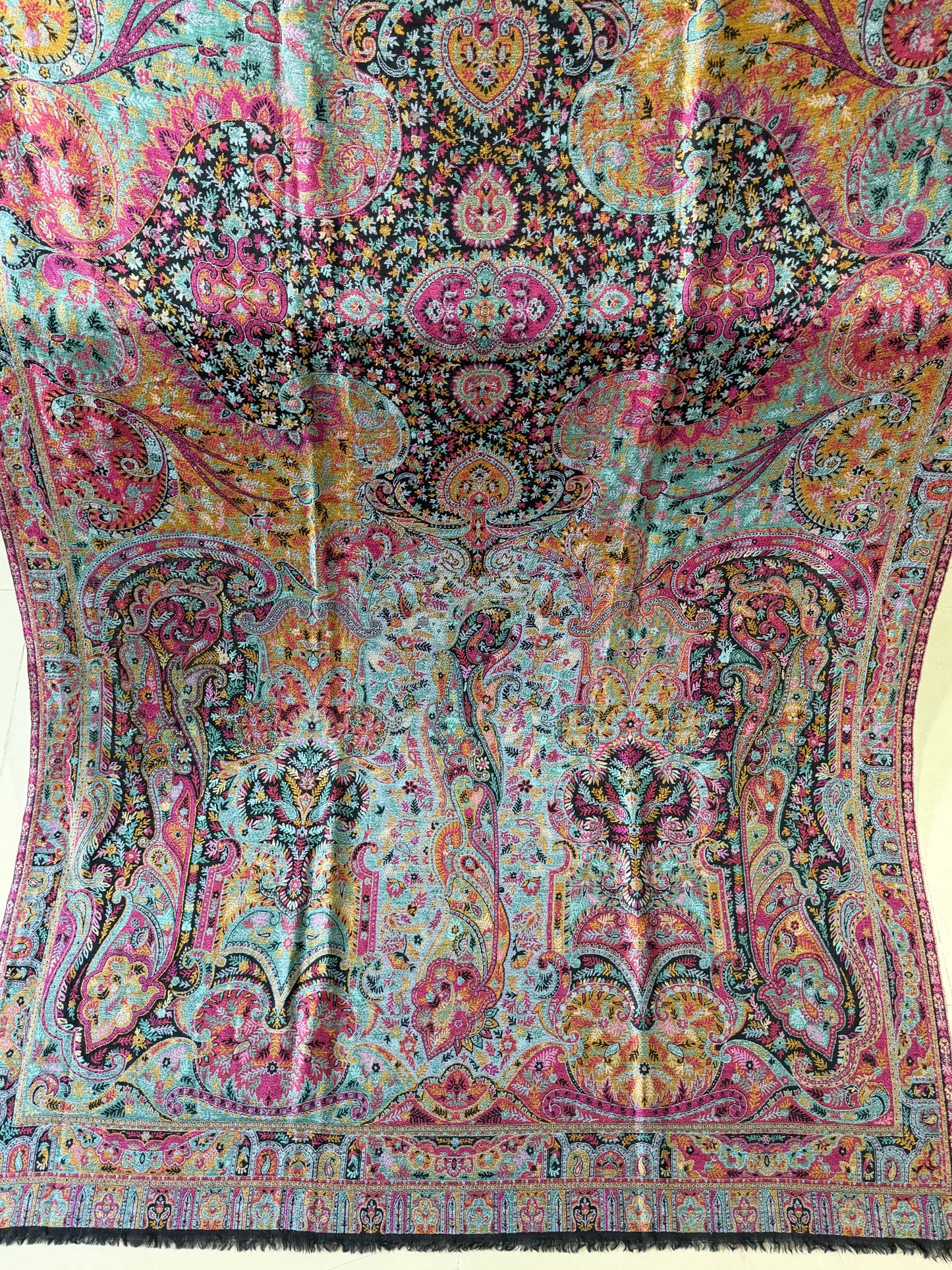 Kani Shawl Qalamkar Design Weaved Jamawar Toosh Shawl Made in Kashmir Full Size Shawl Perfect Gift