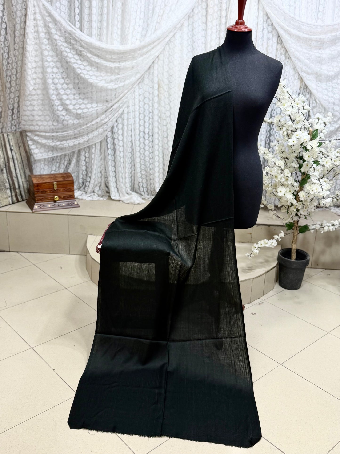 Plain Pashmina Stole | Black