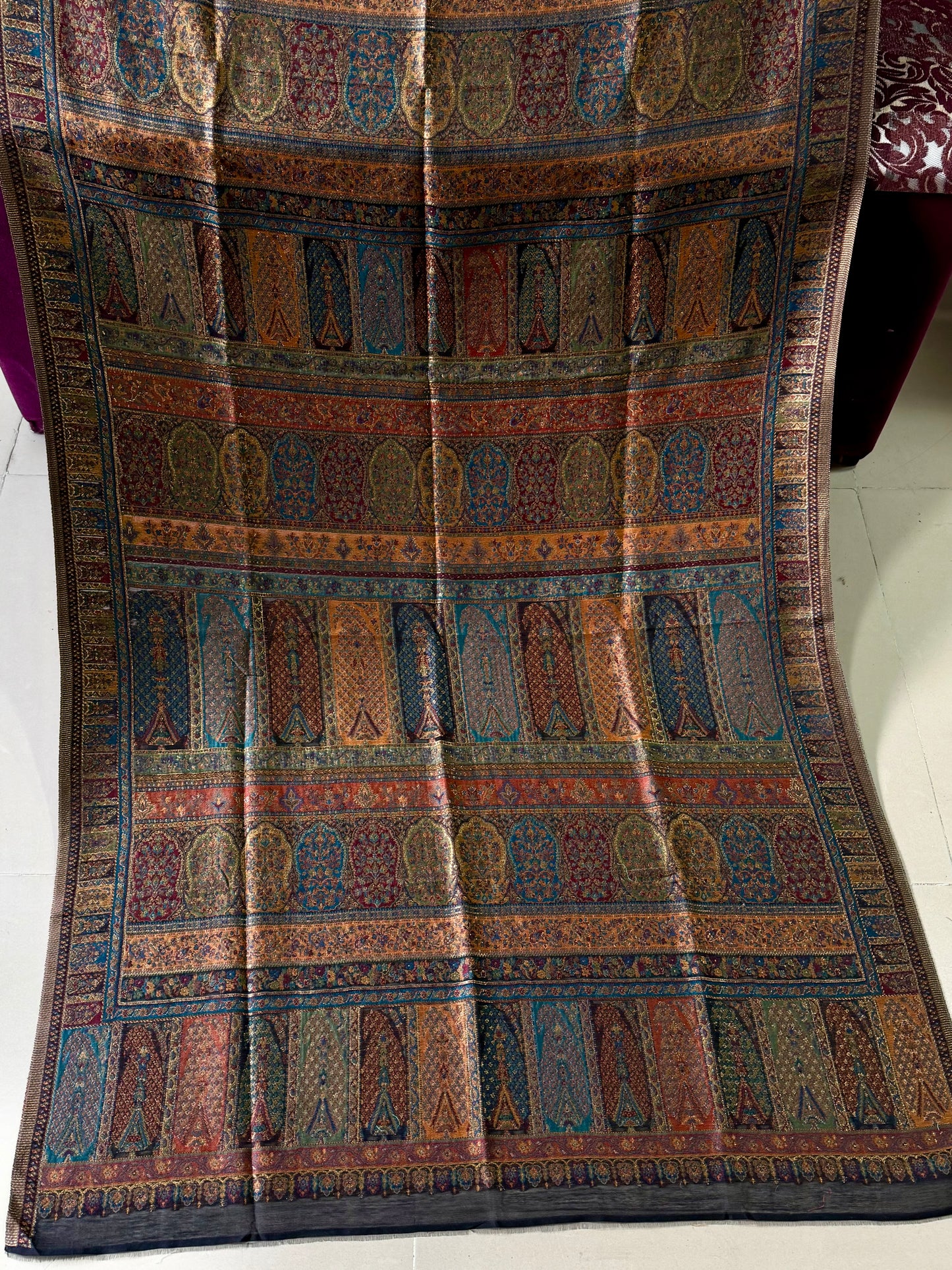 Luxury Kani Silk Shawl, Wedding Wrap Perfect Gift Made in Kashmir