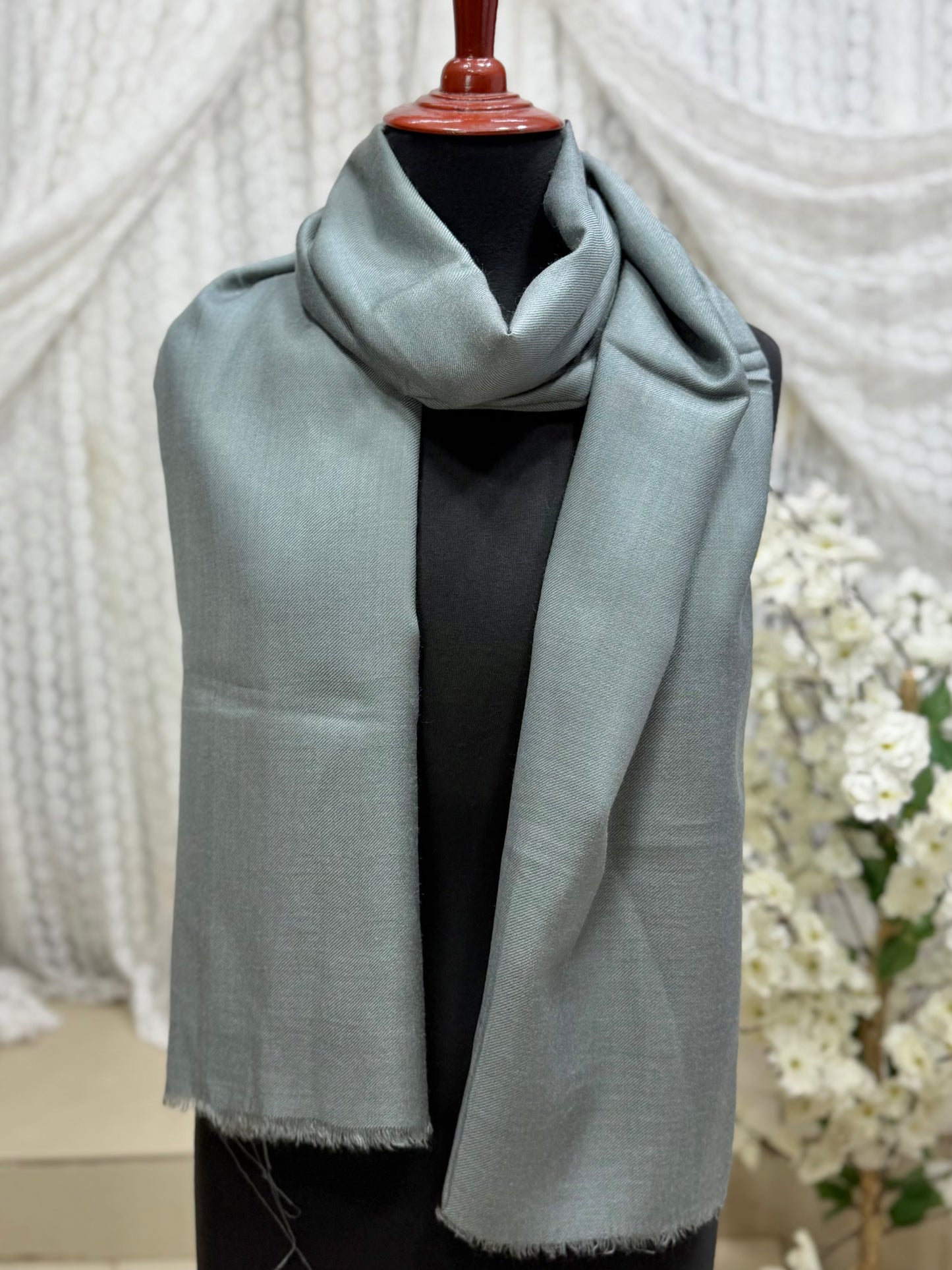 Plain Pashmina Stole | Grey