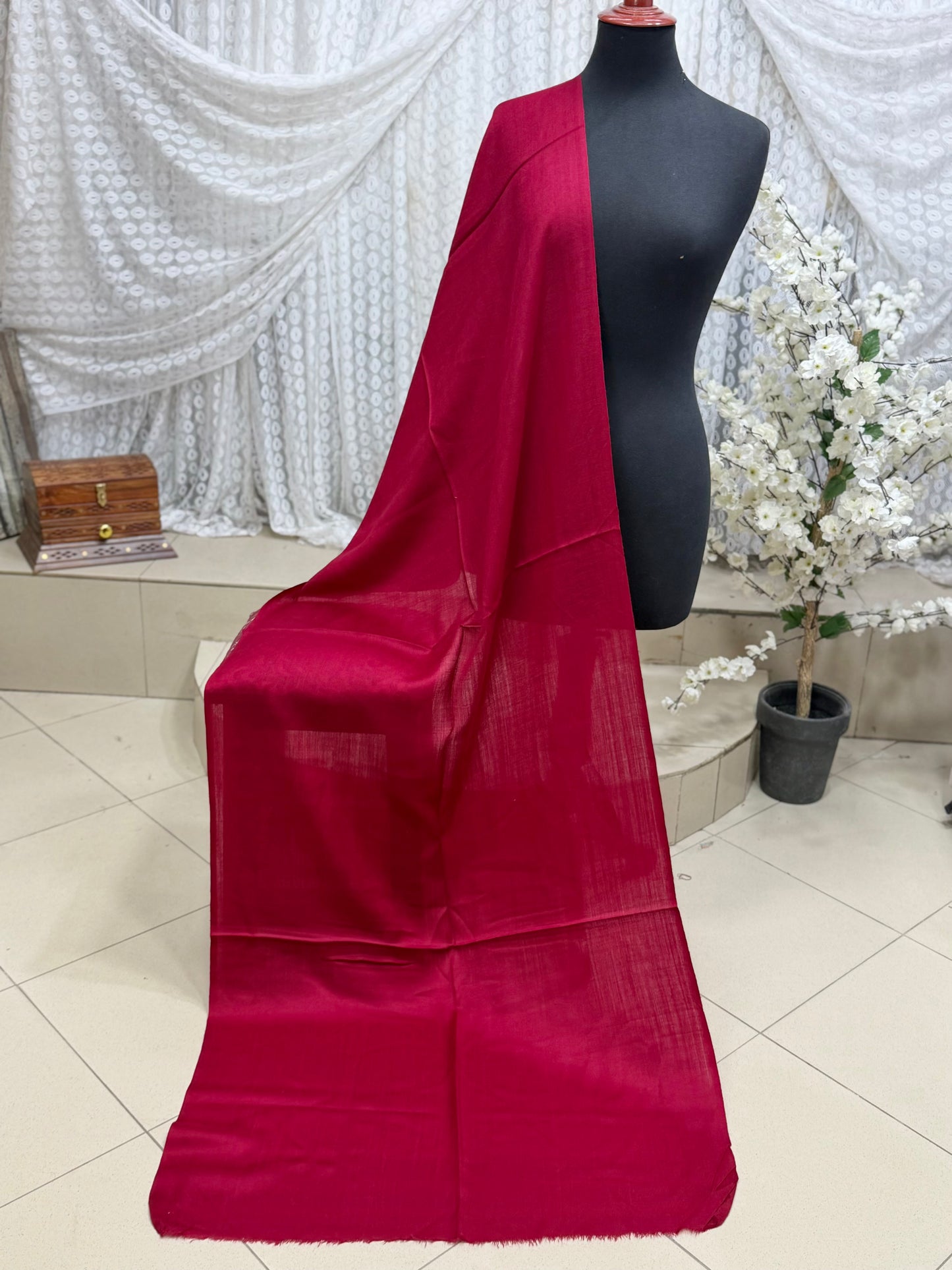 Plain Pashmina Stole | Maroon