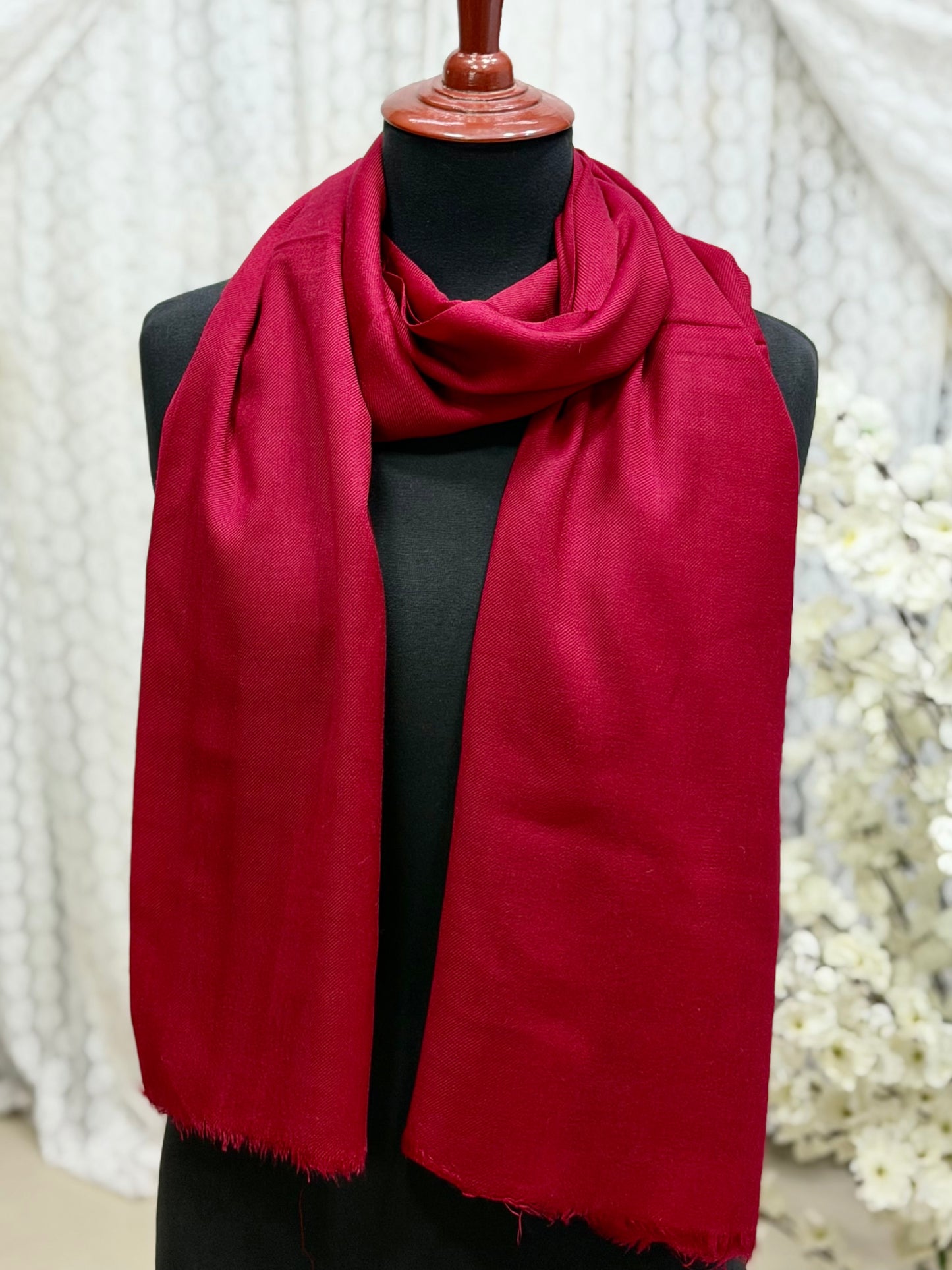 Plain Pashmina Stole | Maroon