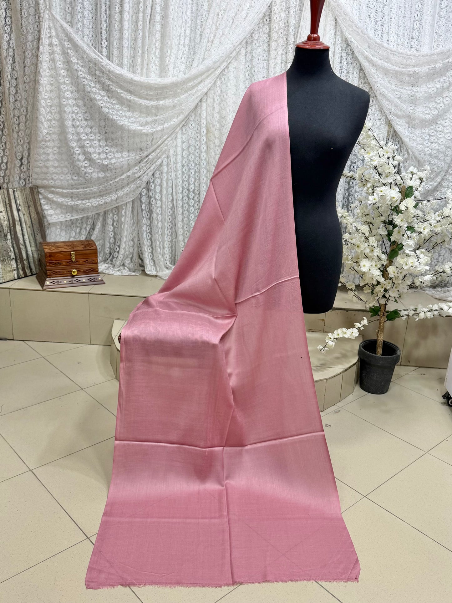 Plain Pashmina Stole | Pink
