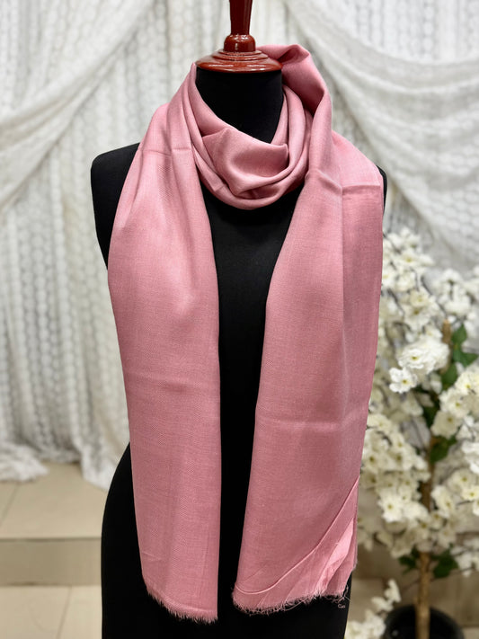 Plain Pashmina Stole | Pink