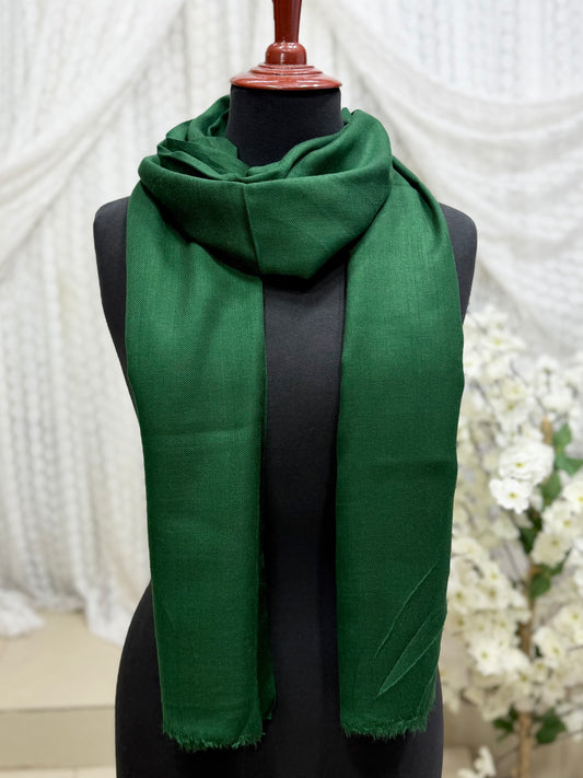 Plain Pashmina Stole | Dark Green