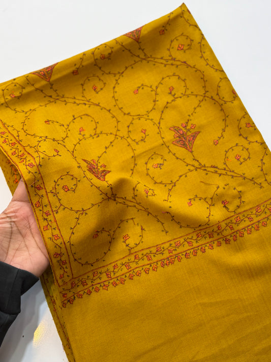 Pashmina Handmade Full Embroidered Souzni Shawl Beautiful New Design 2025 Collection Made in Kashmir
