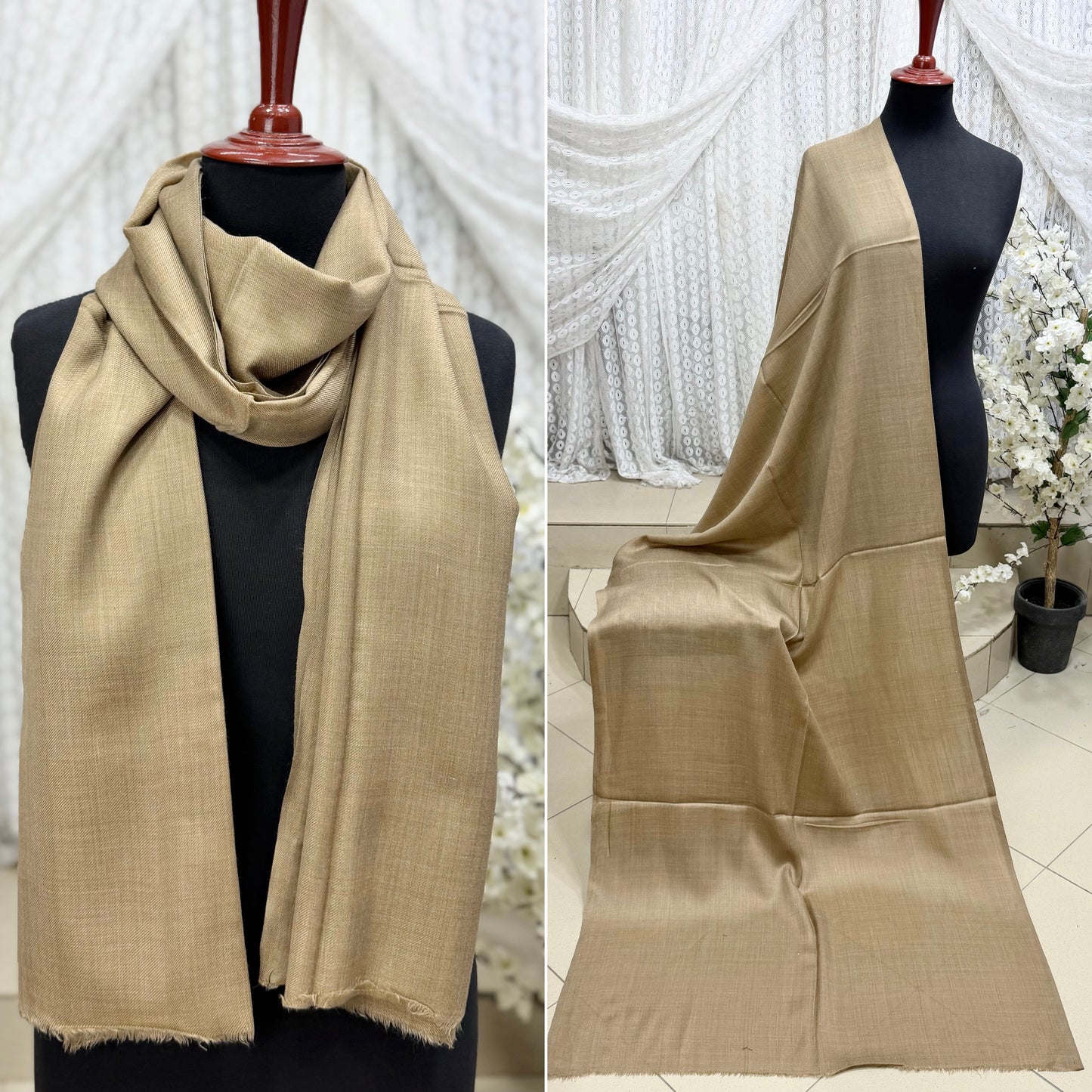 Plain Pashmina Stole | Dark Skin