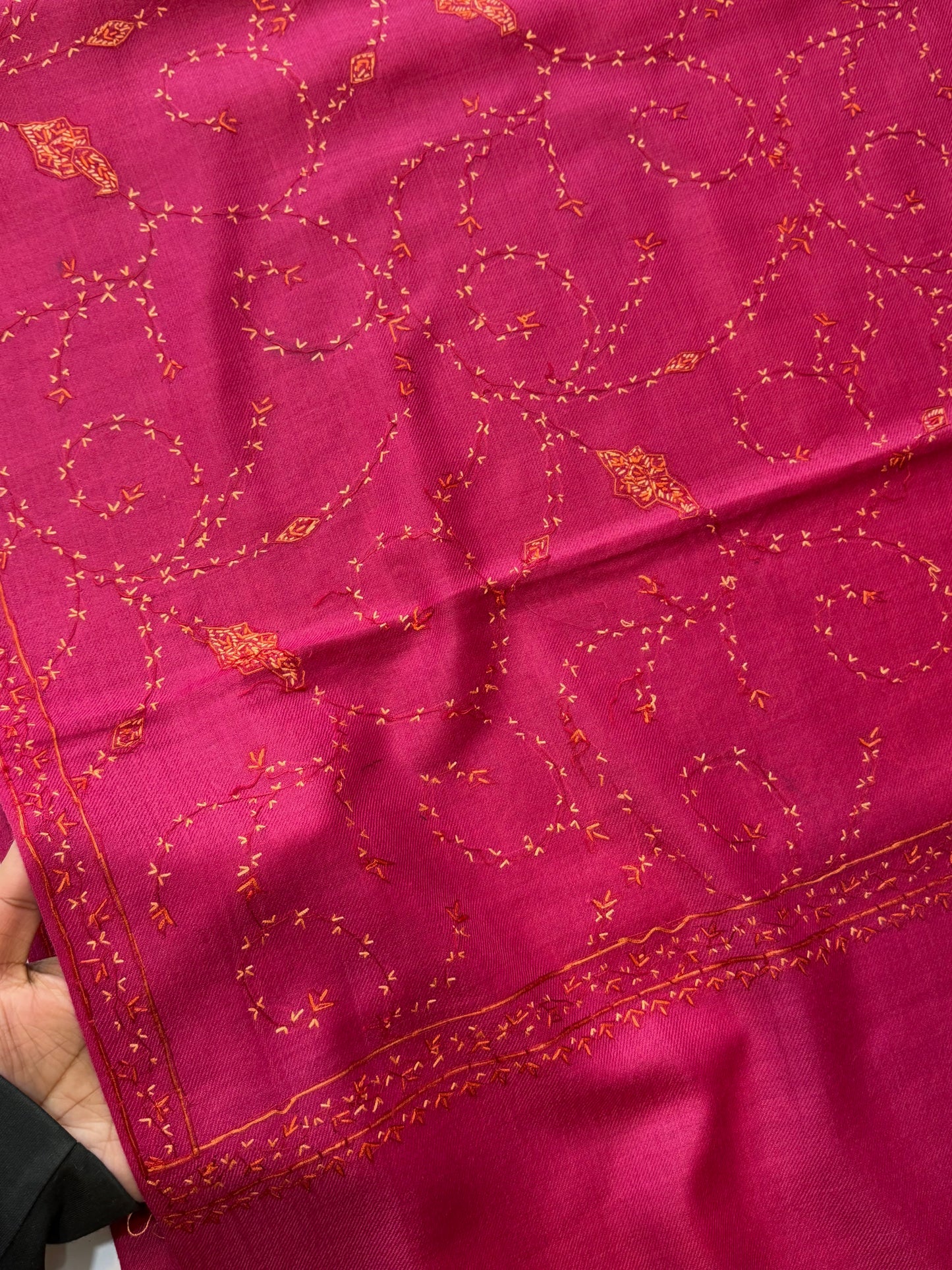 Pashmina Handmade Full Embroidered Souzni Shawl Beautiful New Design 2025 Collection Made in Kashmir