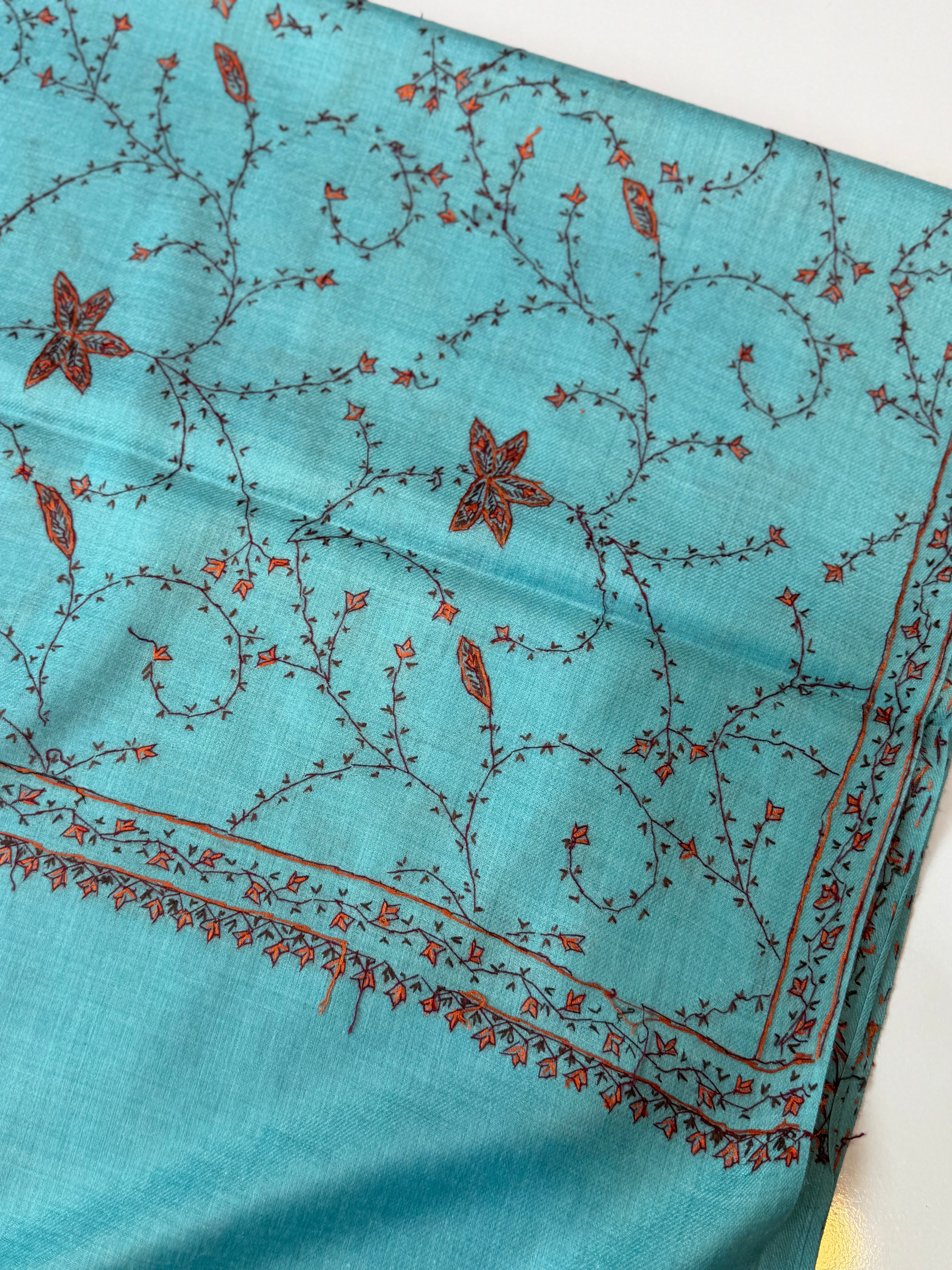 Pashmina Handmade Full Embroidered Souzni Shawl Beautiful New Design 2 ...