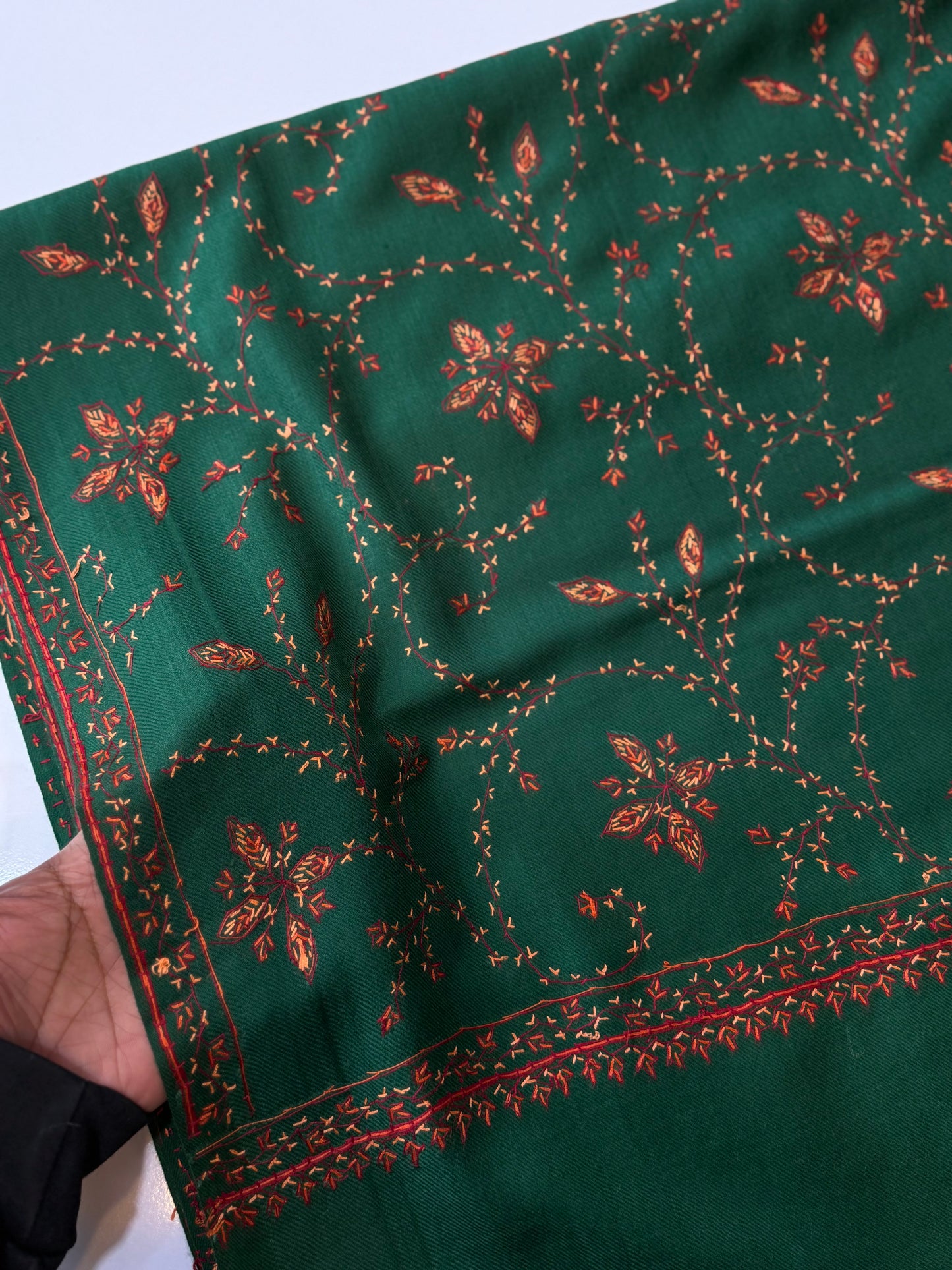 Pashmina Handmade Full Embroidered Souzni Shawl Beautiful New Design 2025 Collection Made in Kashmir