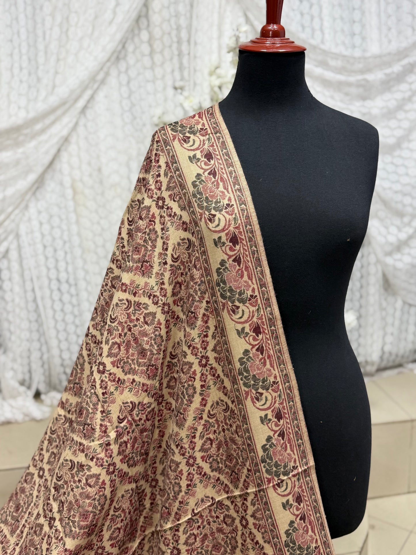 Pashmina Wool Kani Shawl in Full Size Multi Color | K410