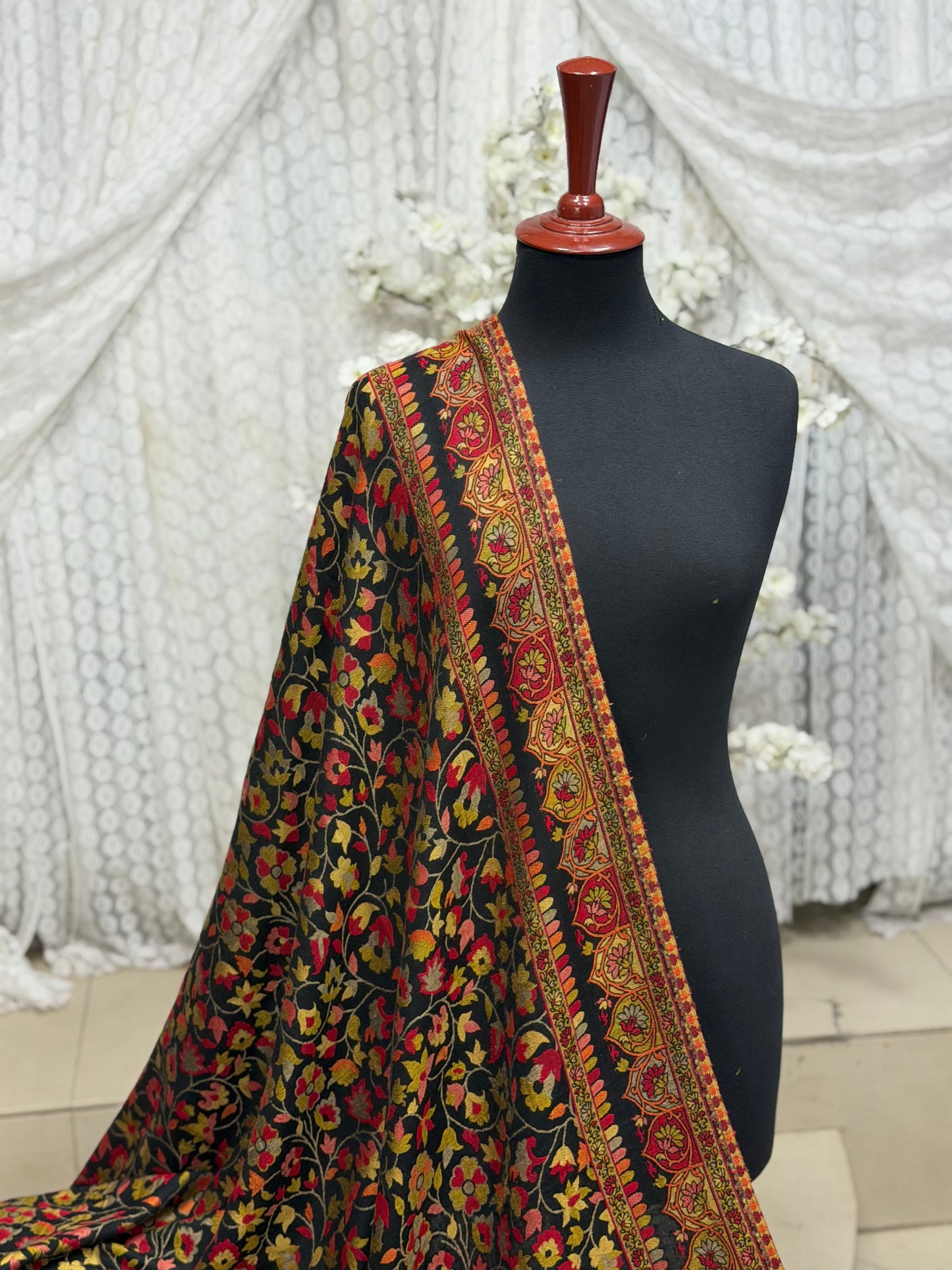 Pashmina Wool Kani Shawl in Full Size Multi Color | K412