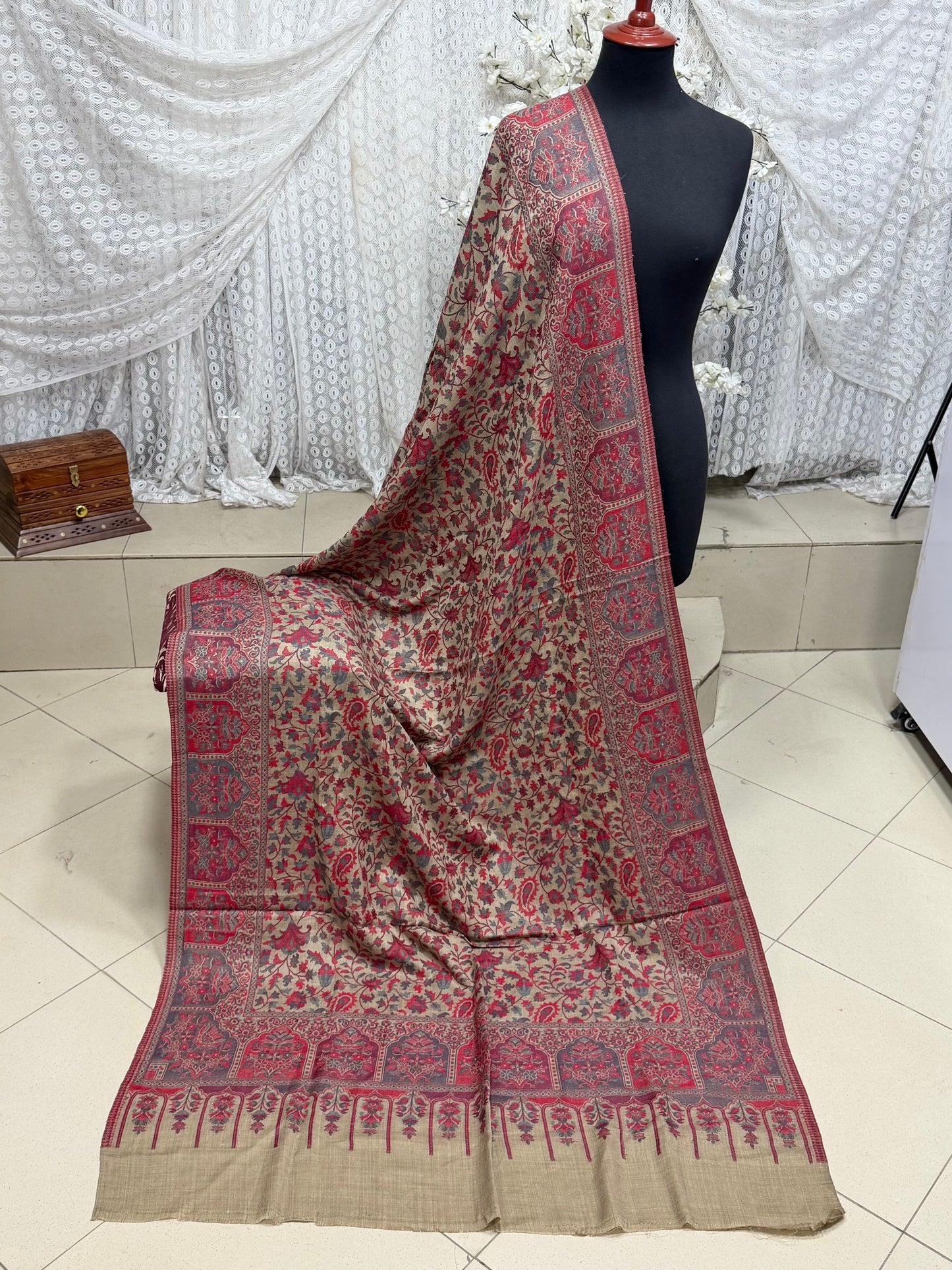 Pashmina Wool Kani Shawl in Full Size Multi Color | K417