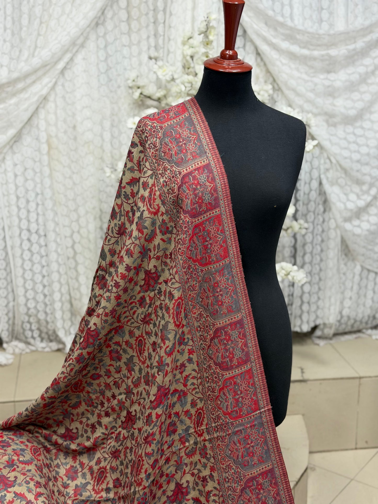 Pashmina Wool Kani Shawl in Full Size Multi Color | K417