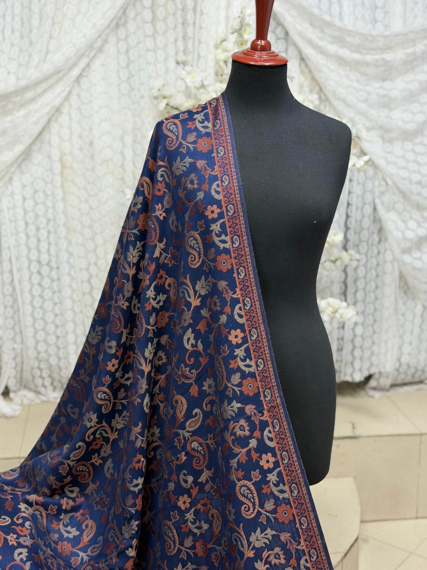 Pashmina Wool Kani Shawl in Full Size Multi Color | K419