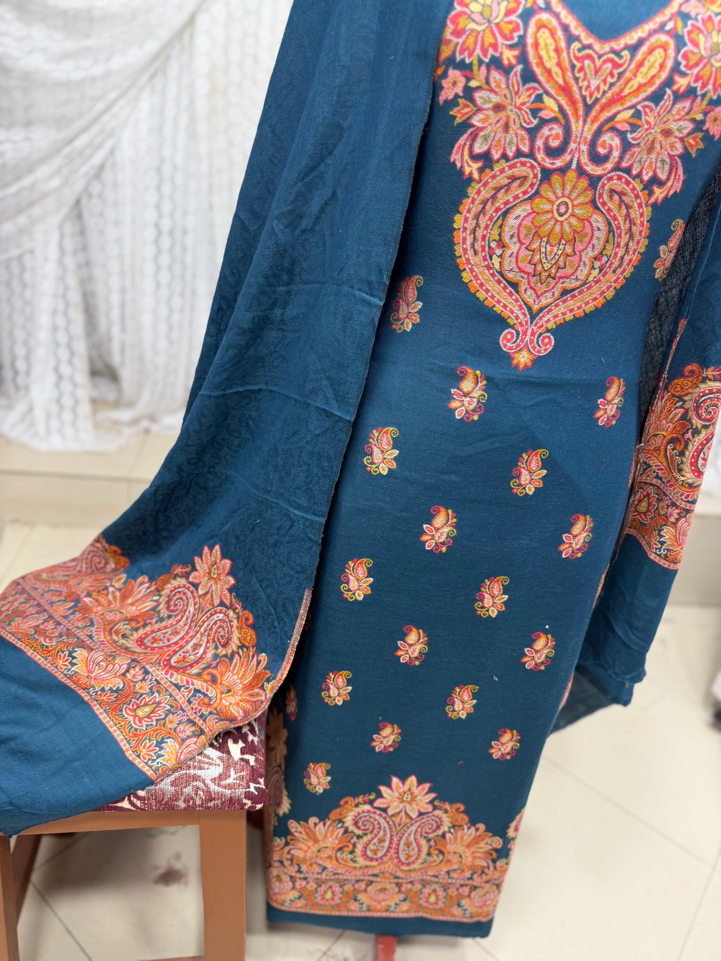 Kani Pashmina 3 Piece Unstitched Suit | Zinc