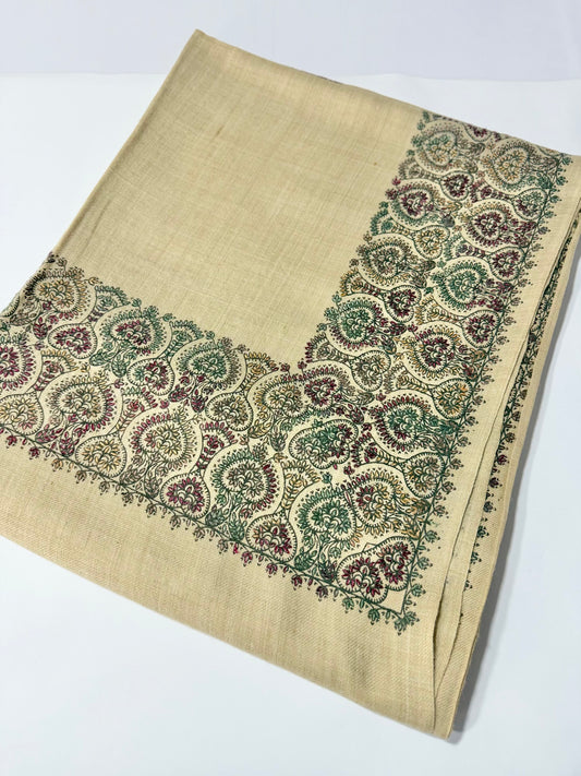 Pashmina Shawl Border Embroidery | Handmade Shawl Perfect Gift | Skin