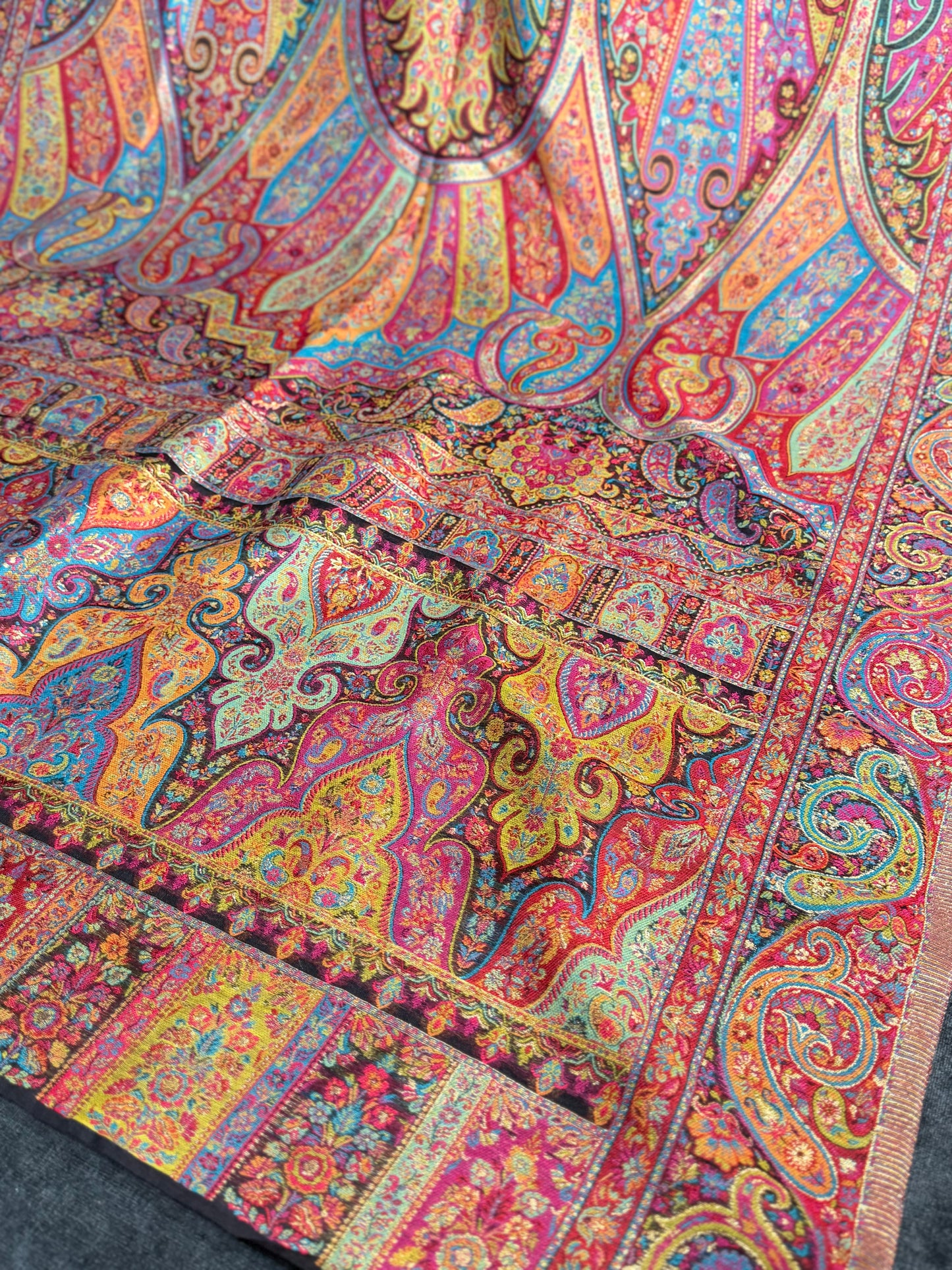 Luxury Kani Silk Shawl, Wedding Wrap Perfect Gift Made in Kashmir