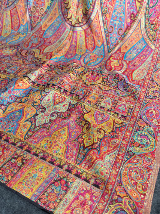 Luxury Kani Silk Shawl, Wedding Wrap Perfect Gift Made in Kashmir