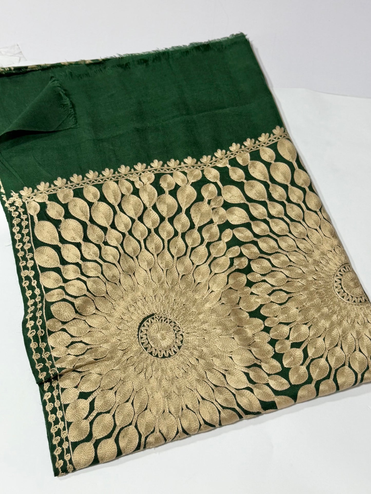 Pashmina Stole Suraj Jaal Full Embroidery Kashmiri Work in Sale Price perfect Gift