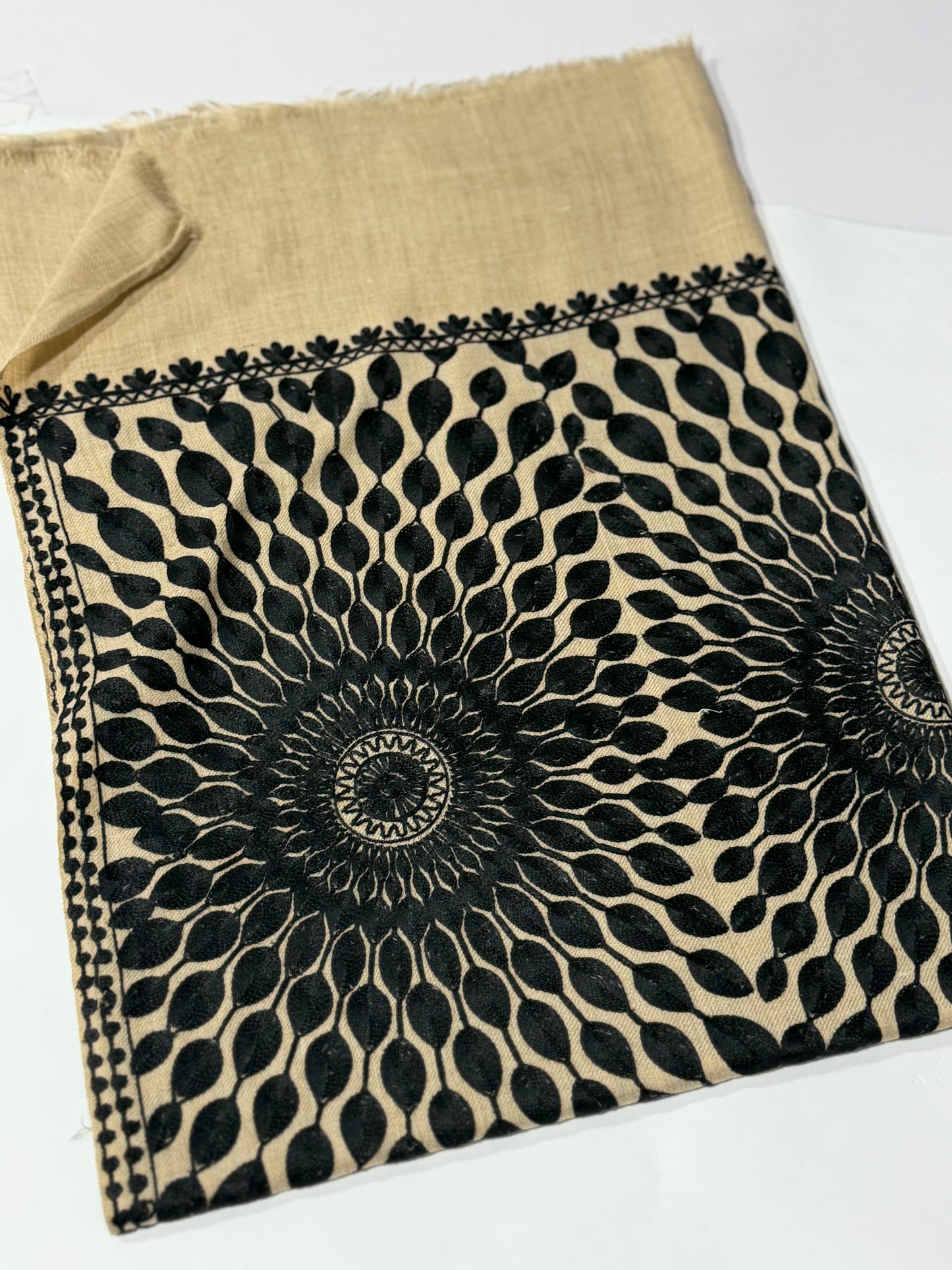 Pashmina Stole Suraj Jaal Full Embroidery Kashmiri Work in Sale Price perfect Gift