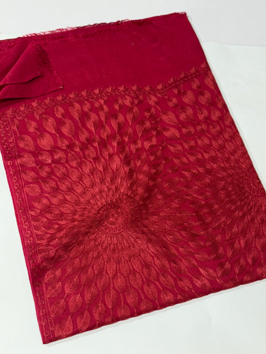 Pashmina Stole Suraj Jaal Full Embroidery Kashmiri Work in Sale Price perfect Gift