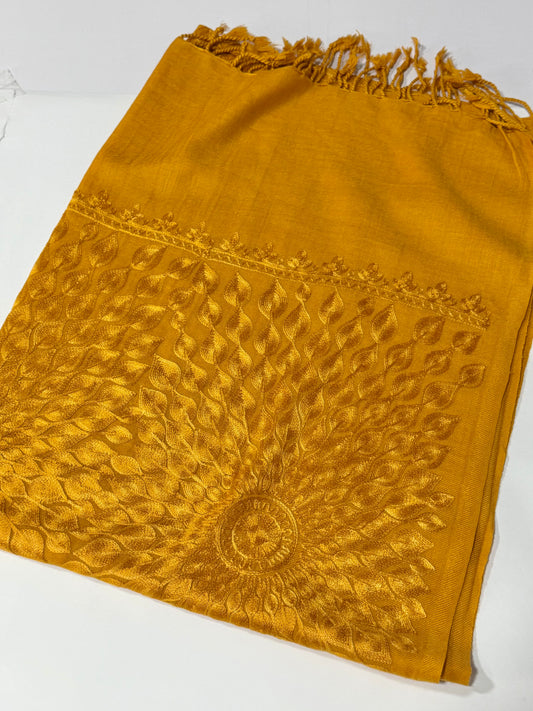 Pashmina Stole Suraj Jaal Full Embroidery Kashmiri Work in Sale Price perfect Gift