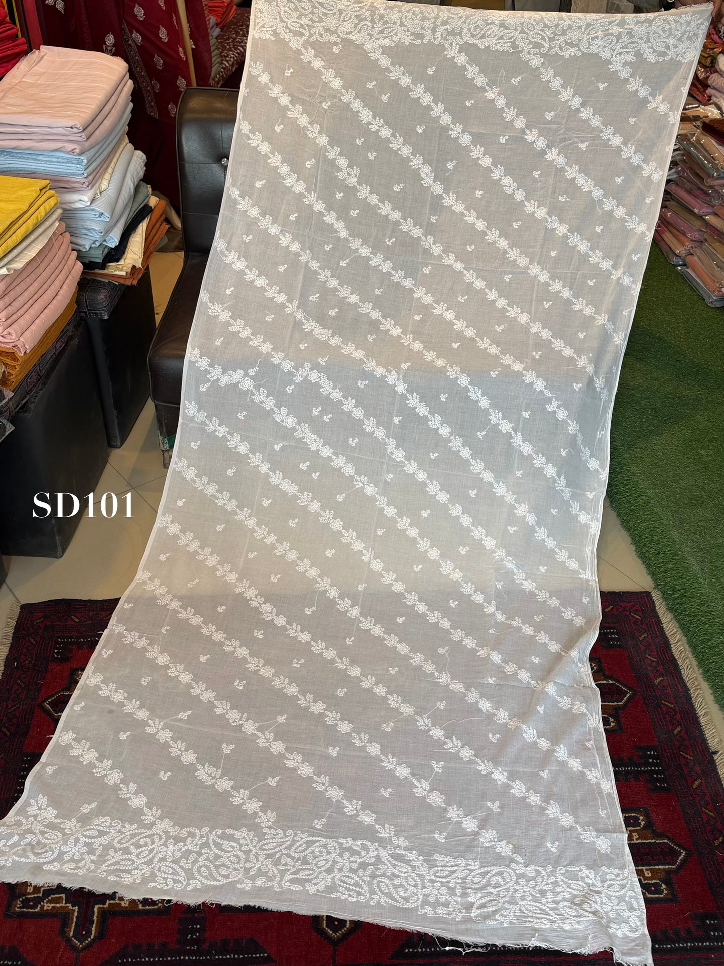 Shadow Work Beautiful Handmade Dupatta Shawl Perfect Gift | SD101