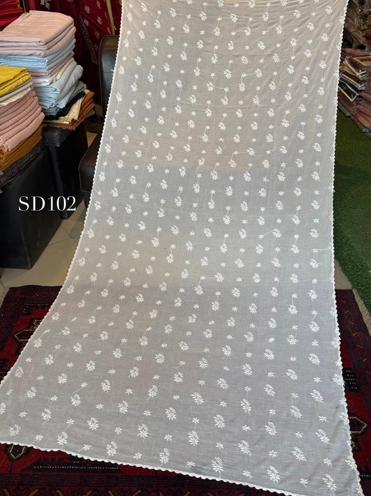 Shadow Work Beautiful Handmade Dupatta Shawl Perfect Gift | SD102