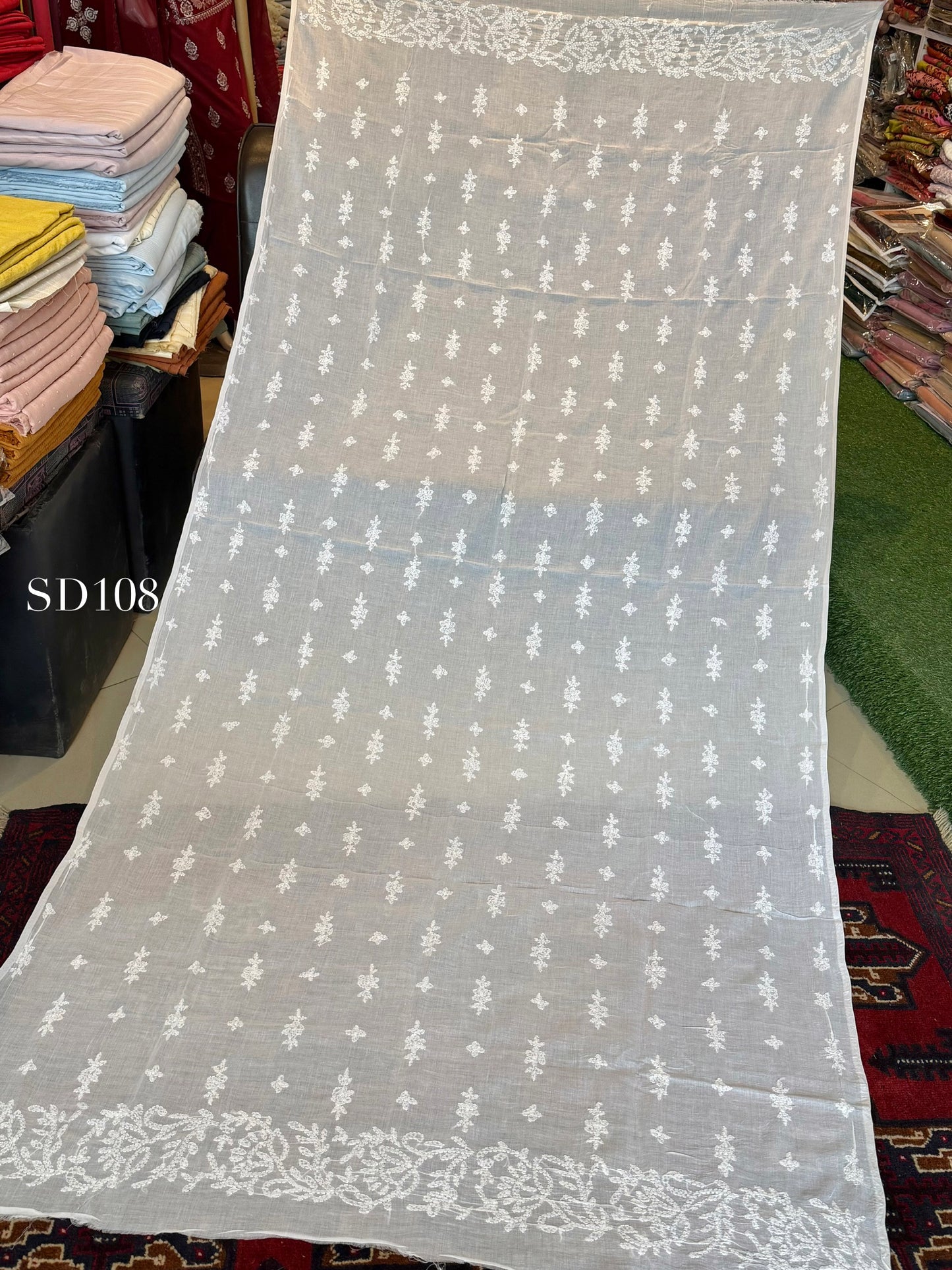 Shadow Work Beautiful Handmade Dupatta Shawl Perfect Gift | SD108