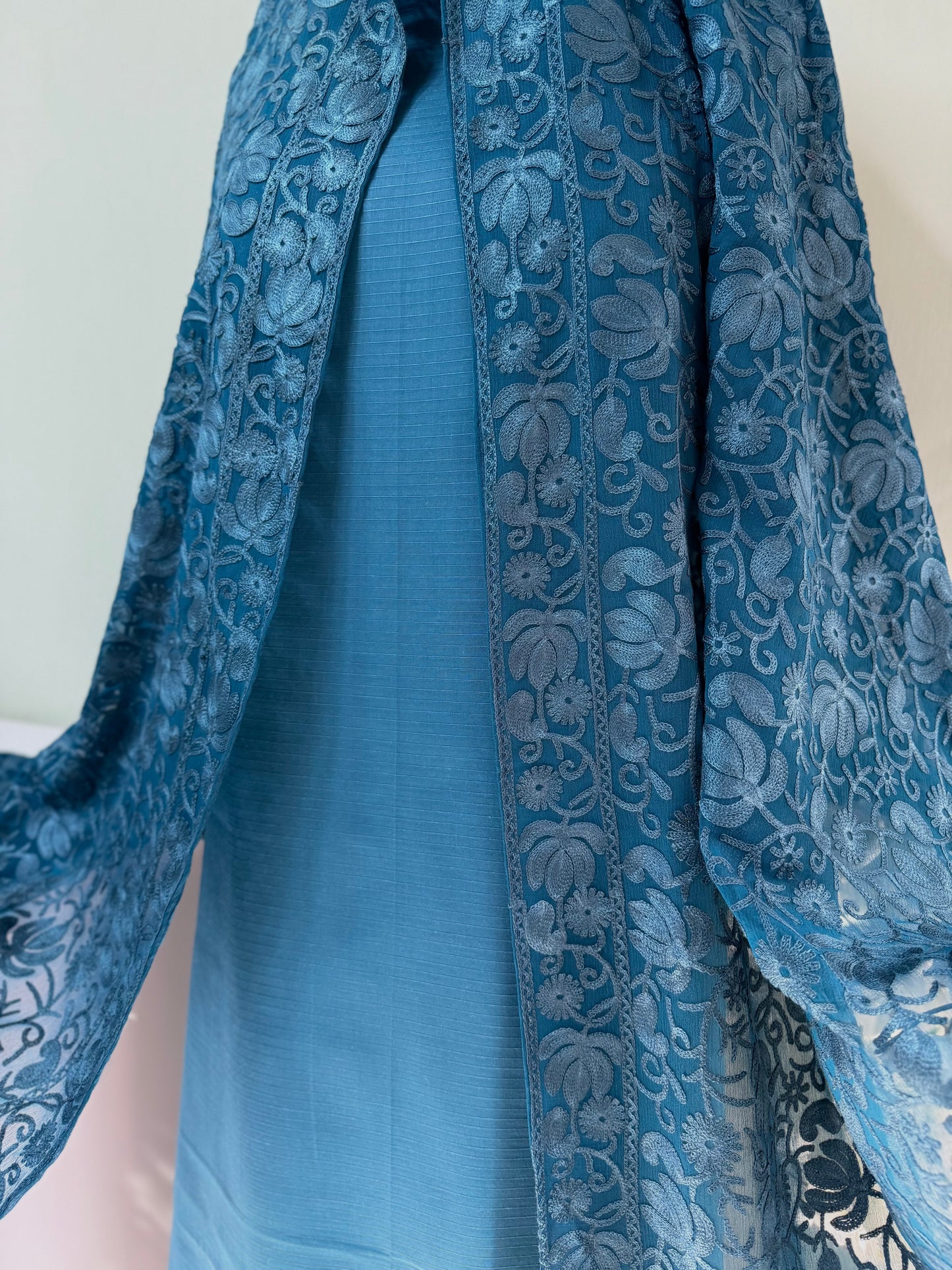 3 Piece Doria Lawn Suit With Chiffon Embroidered Dupatta | Zinc