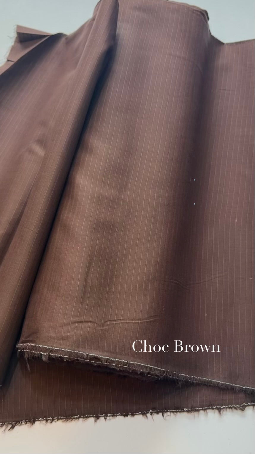 Plain Doria Lawn 2 Piece Suit 5 Meters | Choc Brown