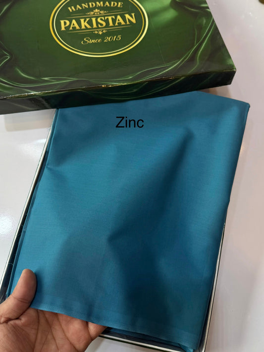 Gents Cotton Suit | Plain Supreme Cotton Burewala Suit | Zinc