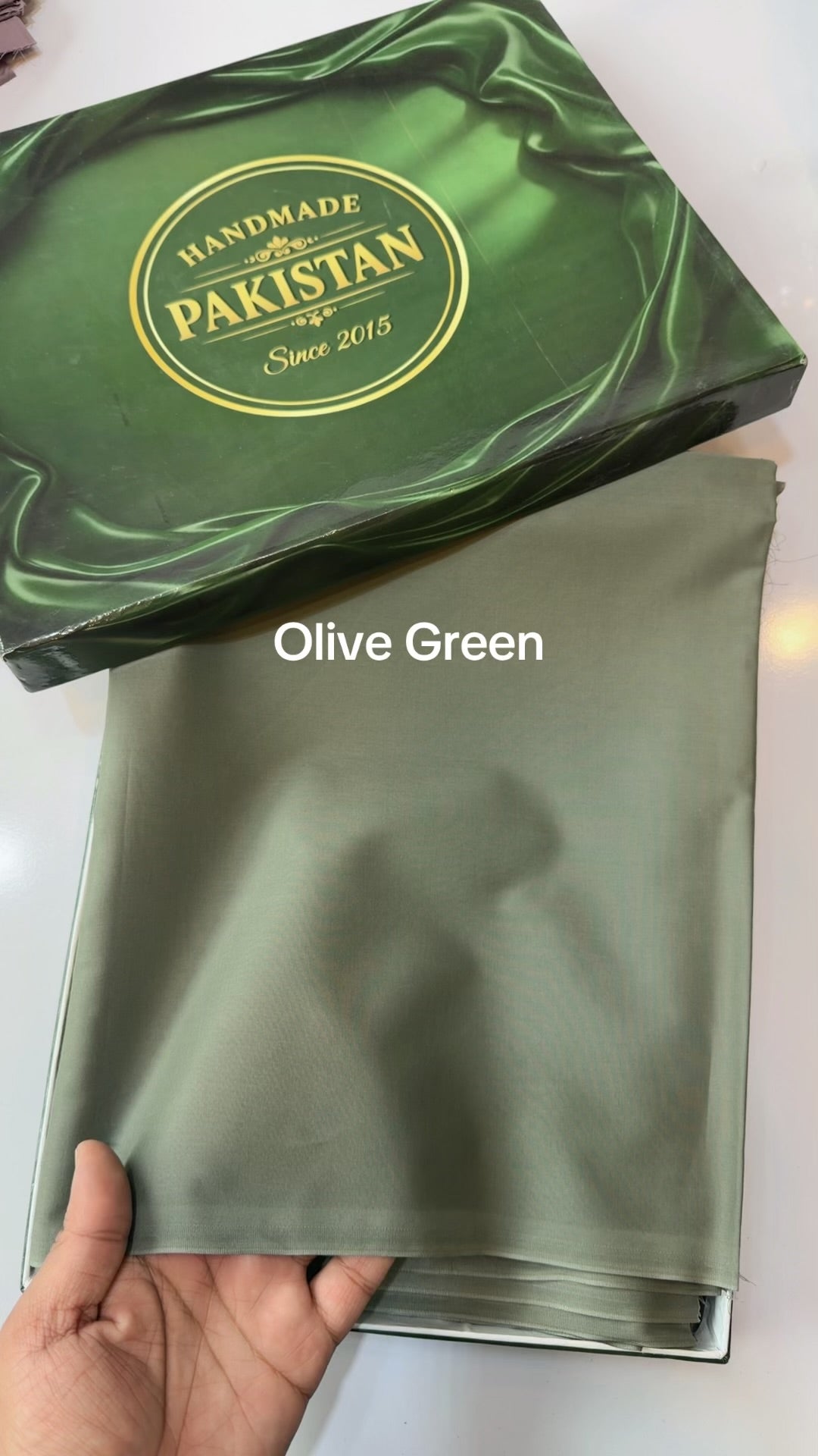 Gents Cotton Suit | Plain Supreme Cotton Burewala Suit | Olive Green