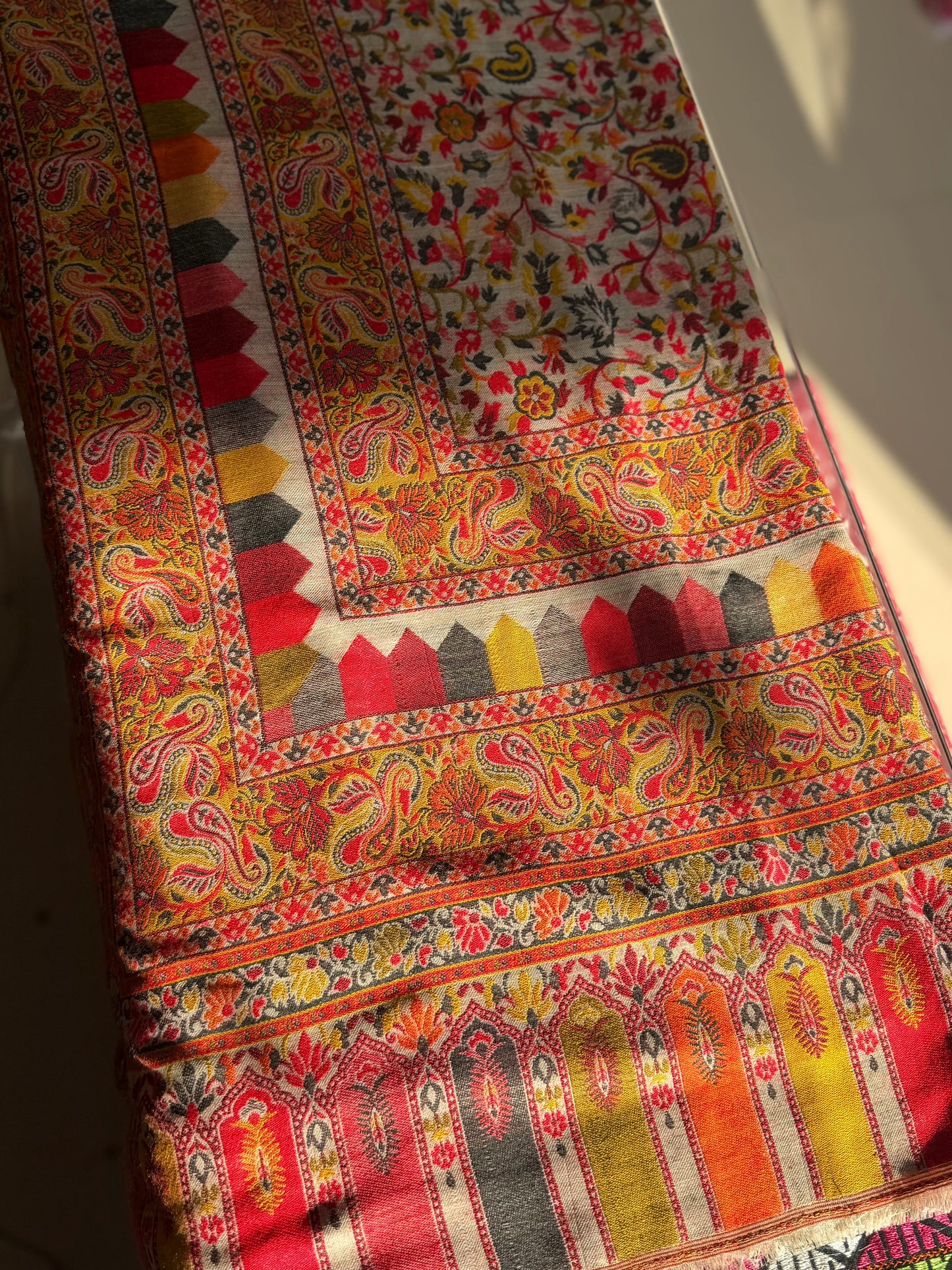 Pashmina Wool Kani Shawl in Full Size Multi Color | K114
