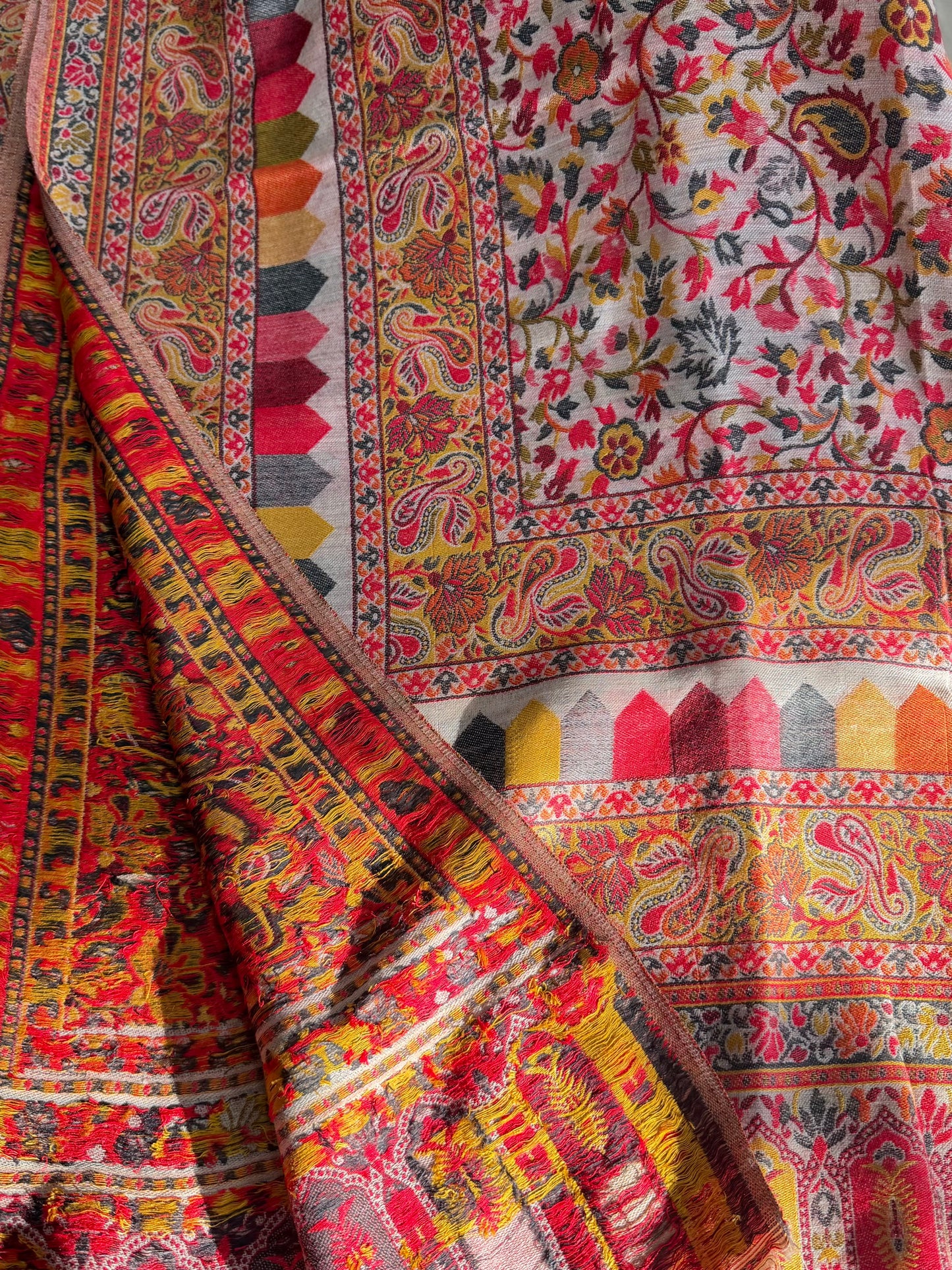 Pashmina Wool Kani Shawl in Full Size Multi Color | K114