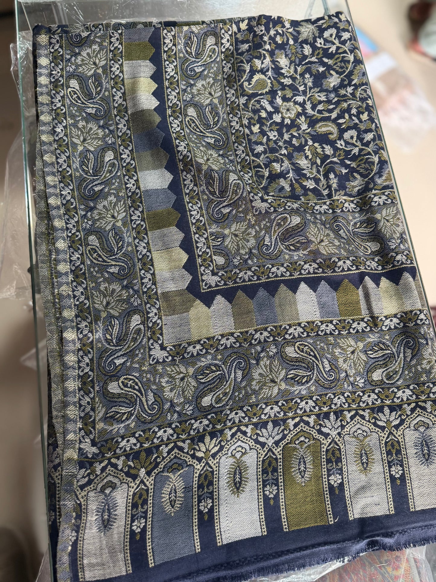 Pashmina Wool Kani Shawl in Full Size Multi Color | K194