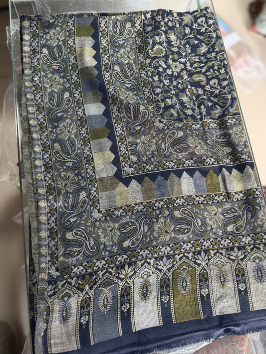 Pashmina Wool Kani Shawl in Full Size Multi Color | K194