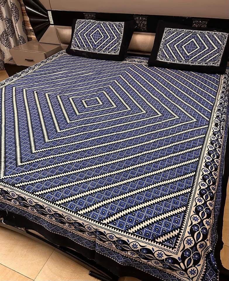 Ajrak Printed Bedsheet Set