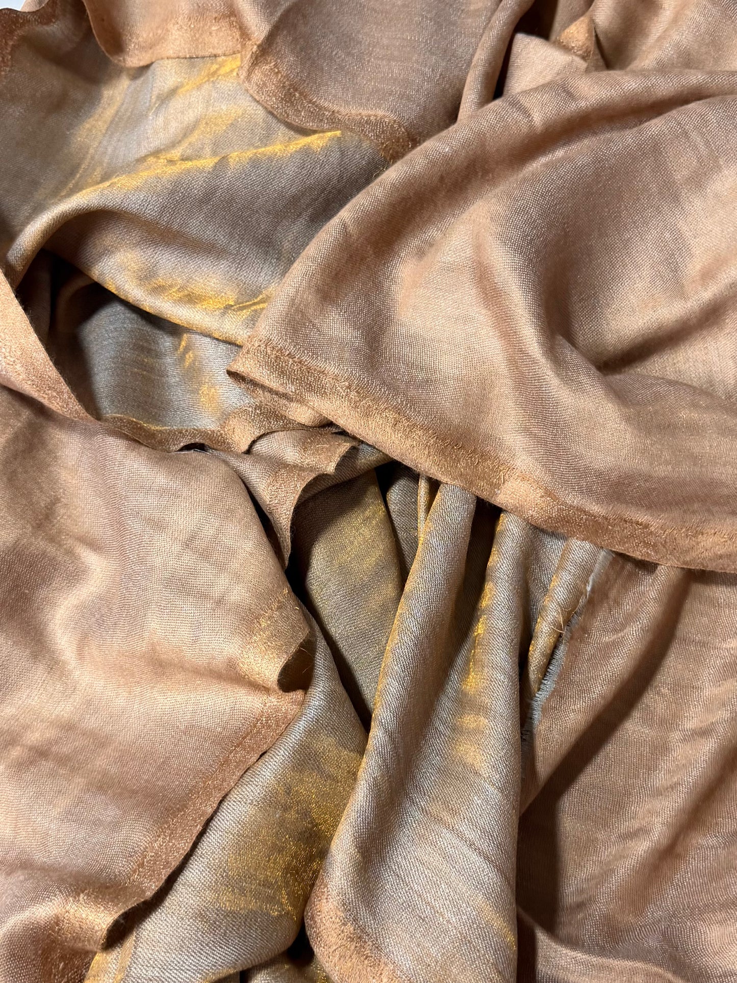 Moonlight Plain Toosh Shawl Made in Kashmir | Beige Skin
