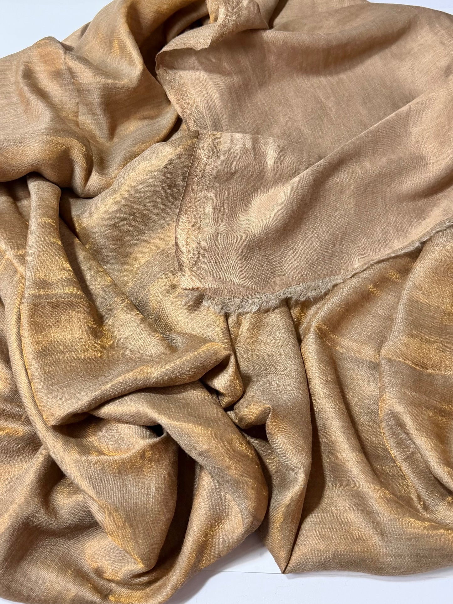 Moonlight Plain Toosh Shawl Made in Kashmir | Dark Skin