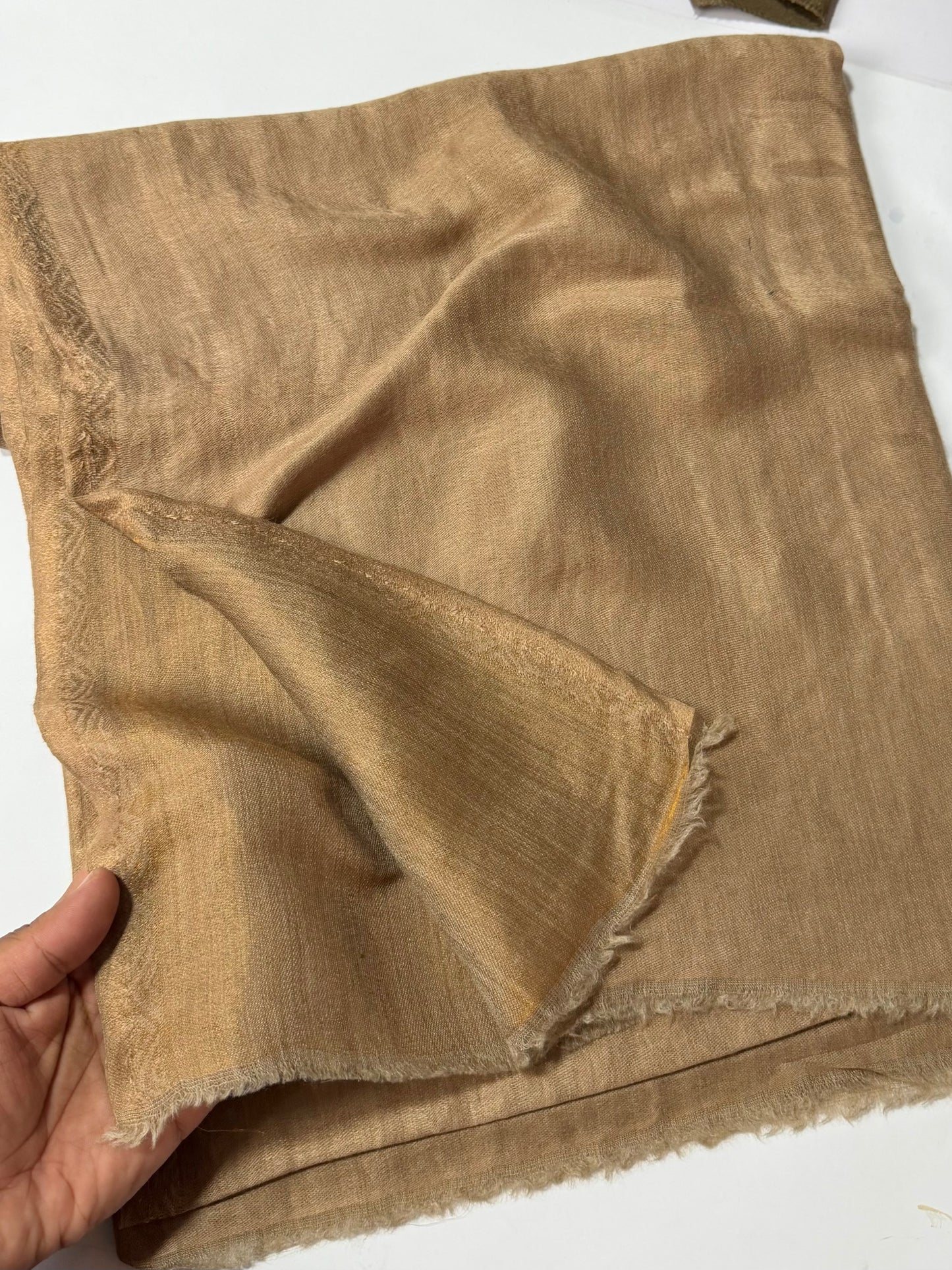 Moonlight Plain Toosh Shawl Made in Kashmir | Dark Skin