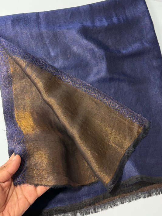 Moonlight Plain Toosh Shawl Made in Kashmir | Navy Blue