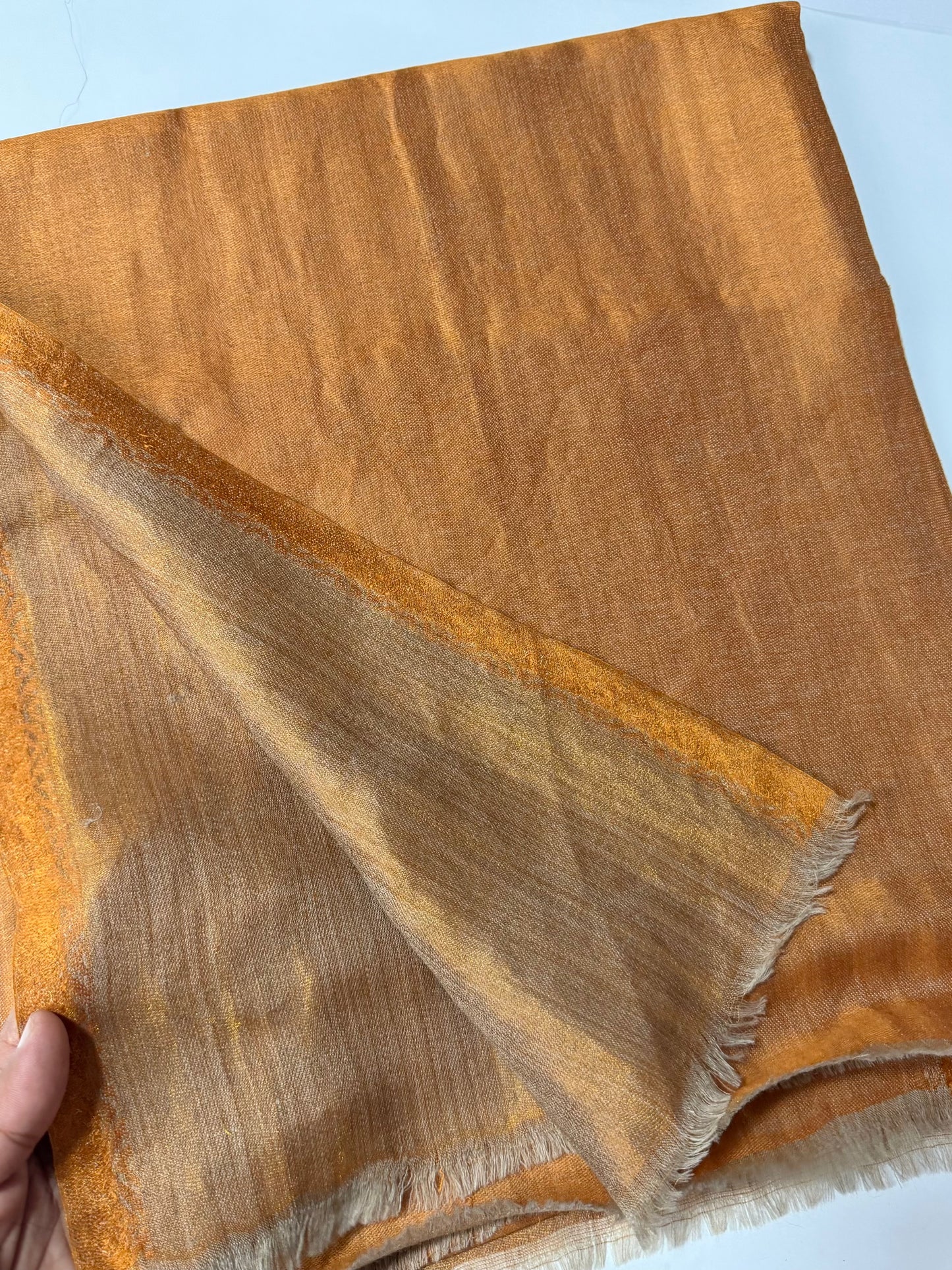 Moonlight Plain Toosh Shawl Made in Kashmir | Rust