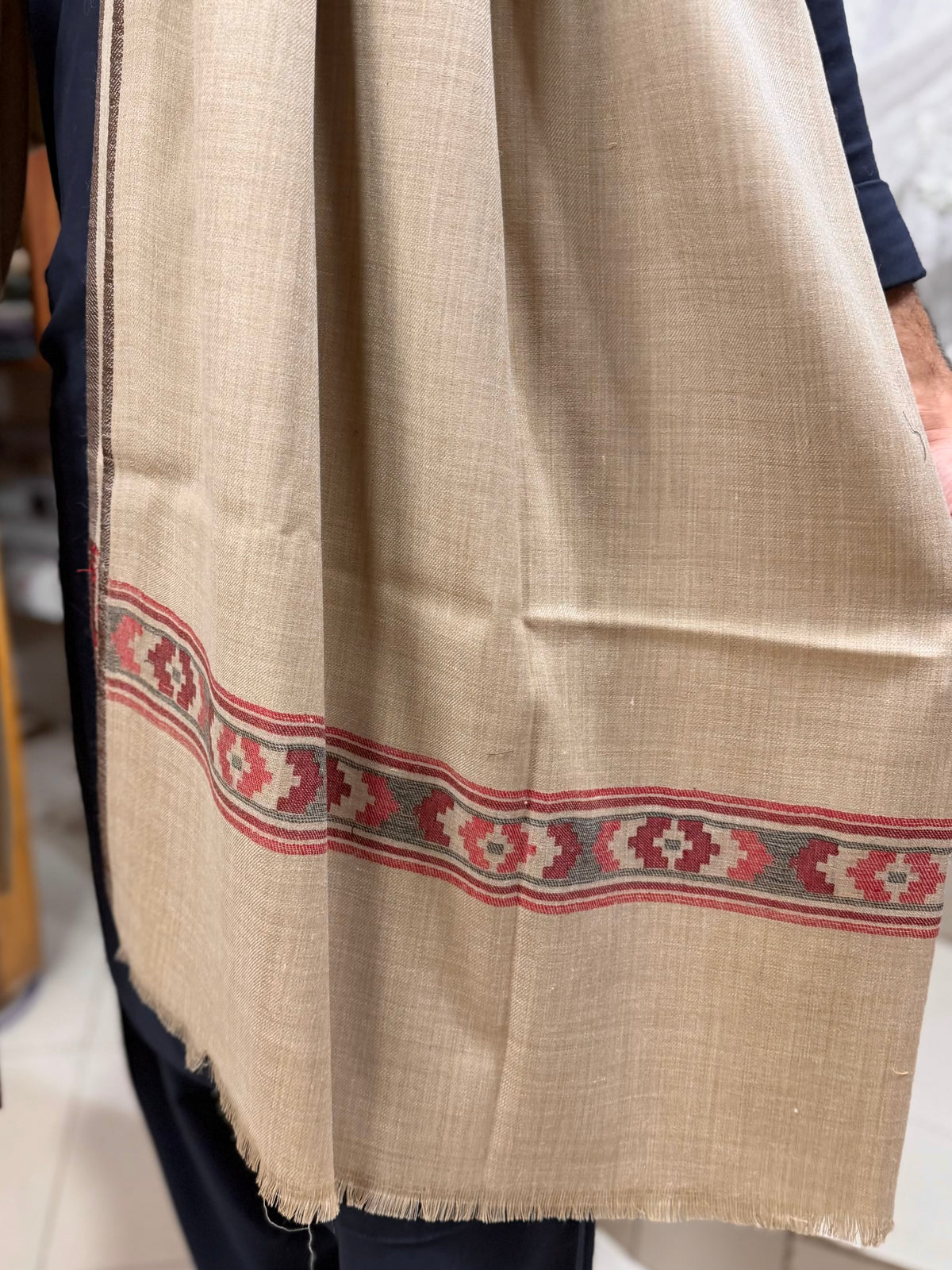 Kashmiri Gents Shawl | Pure Pashmina Kashmiri Made Gents Shawl Soft Lightweight | Perfect Gift